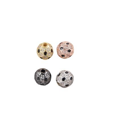 China Trendy Copper Metal With Micro Pave Zircon Beads Accessories For DIY Jewelry for sale