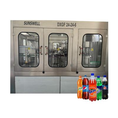 China Beverage Teller Full Automatic Carbonated Soft Drink Filling Bottling Line for sale