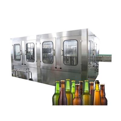 China Beverage Glass Bottle Alcoholic Carbonated Soft Drink Beer Production Line Packaging Machine for sale