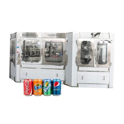 China Aluminum Beverage Can Carbonated Soft Drinks Beer Filling Sealing Machine Canning Line for sale