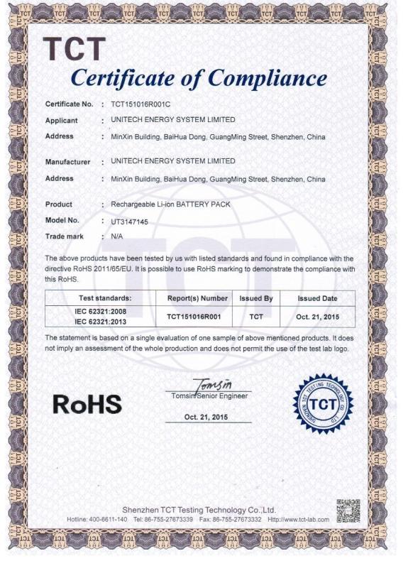 ROHS - Unitech Energy System Limited