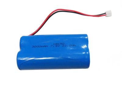 China 7.4V 3000mAh 2S1P 18650 Battery Pack Li-Ion Cell For Table Lamp for sale