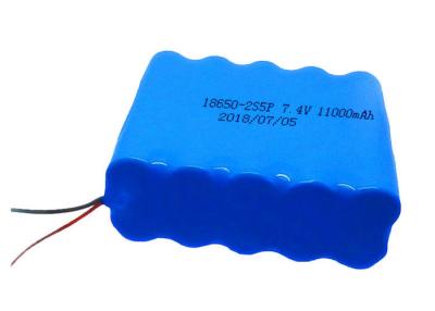 China 7.4V Li ion 2S5P 18650 Battery Pack 11000mAh Rechargeable Lithium ion Batteries for sale