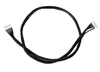 China PHR-6P 2.0MM JST Male Connectors 26AWG PVC Black Wire Cable Assembly for sale