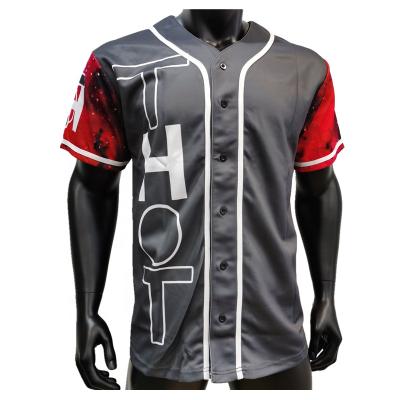 China Breathable Wholesale Sublimated Full Net Team Baseball Jersey Custom for sale