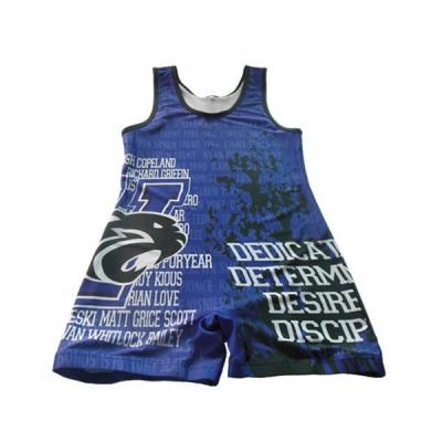 China 100% Polyester Custom Sublimated Singlet Wrestling Wear Customized Design 100% Polyester Sportswear OEM Service for sale