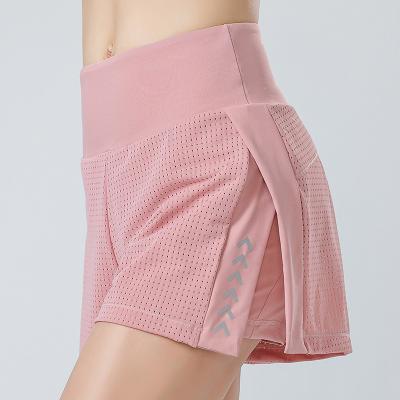 China Women Tennis Wear Apparels Ball Pocket Design Pattern Antibacterial Stripe Printed Custom Tennis Skirts With Inner Underwear Shorts for sale