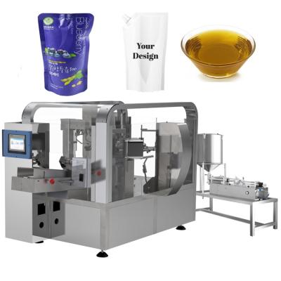 Cina Automatic Aseptic Liquid Filling Sealing Plastic Stand Up Pouch Zipper Bag Packing Machine in vendita