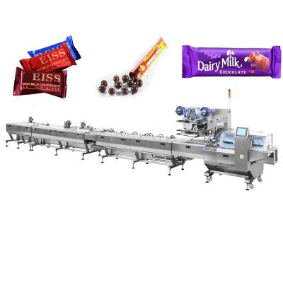 Cina Pillow Foil Coin Almond Tablets Square Beans Bar Chocolate Packing Machine in vendita