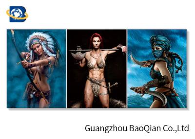 China Unique 3d Gift Lenticular 3d Framed Picture With Animal /  Beautiful Girl for sale