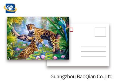 China Customized Size 3D Lenticular Postcards Wild Animals Pattern Pictures UV Printing for sale