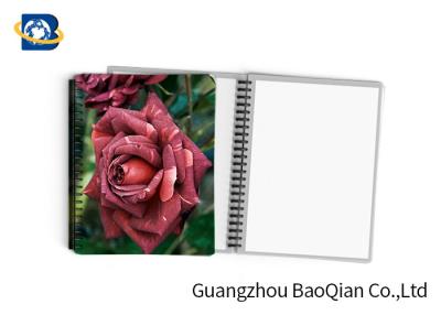 China 0.6mm PET Material Personalized Spiral Notebooks  3D Lenticular Stationery for sale