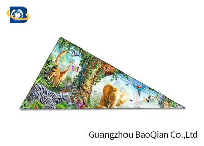 China La regla lenticular animal de la imagen 3D, regla plástica del triángulo modificó el logotipo para requisitos particulares en venta