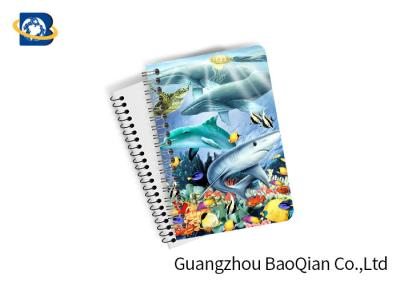 China Eco Friendly Paper 3D Lenticular Notebook Ocean / Animal Pattern With Spiral for sale