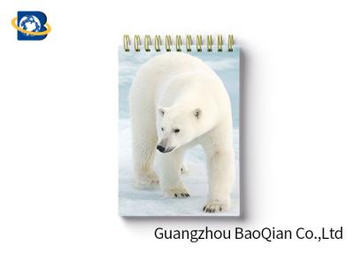 China Polar Bear Animal Custom Spiral Notebooks School Stationery Set 3D Printing Cover for sale