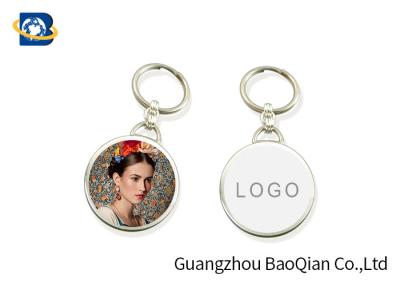 China Beautiful Girl Image Custom 3D Keychain , Personalised 3D Keyrings MET Material for sale