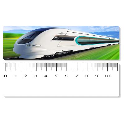 China material lenticular de alta velocidad del ANIMAL DOMÉSTICO de la regla del tren 3D de los 5.4x31cm para los efectos de escritorio del estudiante en venta