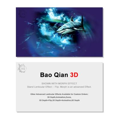 China Efeito de animação Lenticular durável da impressão do cartão 3D para a promoção à venda