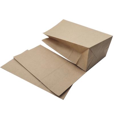 China Custom Recyclable Factory Take Away Food Packaging Brown Or White Kraft Paper Bag With Reasonable Price for sale