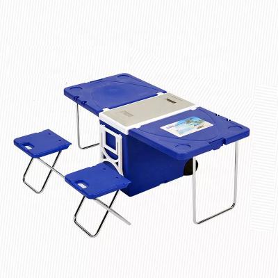 China Big Sale Factory Waterproof Multi Able Fold Table Picnic Camping Cooler Box With Table for sale