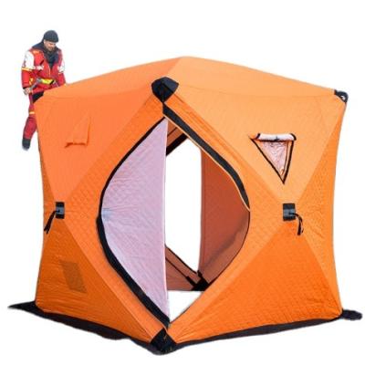 China Camouflage/Field 2/3/4/8 Game Ice Fishing Tent Person Bag Ice Shelter Fishing Waterproof Automatic Carrying Tent With Detachable Ventilation Window for sale