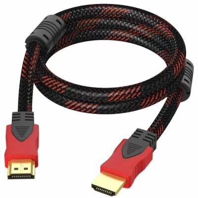 China COMPUTER factory outlet 1.5 meter black cable 4k mixed red nylon hdmi cable 1080P 3D for sale