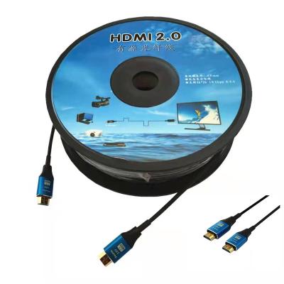 China COMPUTER HDMI Cabel 2.0 Gold Plated 10m 30M 50M 100M HDMI 2.0 Fiber Optic Cable AOC HDMI 4K 60Hz for sale