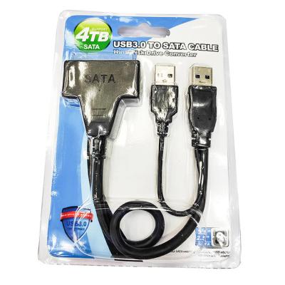 China COMPUTER 40cm Pure Copper Sata 7+15 Pin Hard Disk Drive Line to USB 3.0 Cable SATA 22 Pin Cable for Data Transfer and Power Supply for sale