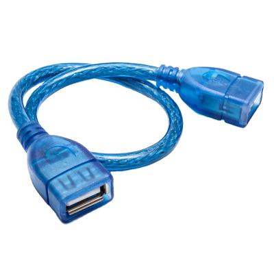 China USB 2.0 A Male To USB 2.0 A Female Cable Blue Color 30cm USB 2.0 A Female To USB 2.0 A Female Extension Cable for sale