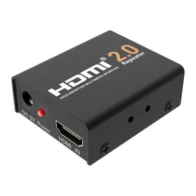 China HDMI2.0 60HZ 18Gbps HDMI Female To HDMI Splitter Signal Repeater Supplement Amplifier 4K 60Hz Female Black 30M for sale