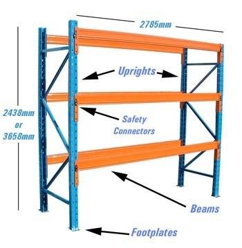 China Selective Pallet Racking System Heavy Duty Steel Storage Racks For Warehouses for sale