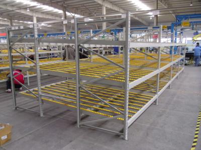 China Gravity Rack Carton Flow Racking System Industrial Rolling Steel Shelving for sale