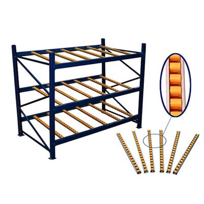 China Industrial Warehouse Carton Flow Rack Powder Coating 100-1000 Kgs Per Bed Light for sale