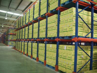 China Cold Storage Drive In Pallet Racking RAL System CE Certificated for sale