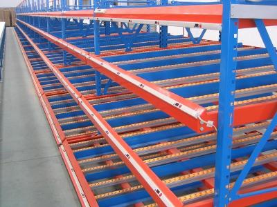 China High Storage Efficiency Flow Through Racking Warehouse Storage Shelves With Rollers System for sale