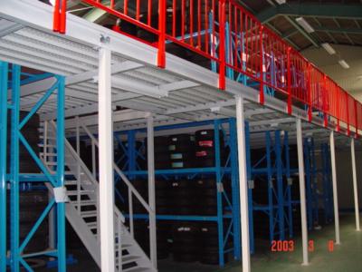 China Large Storage Capacity Mezzanine Floor Racking System For Industrial Storage for sale