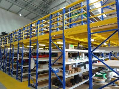 China Adjustable Mezzanine Floor Rack , Warehouse Storage Mezzanine Platform Shelf for sale