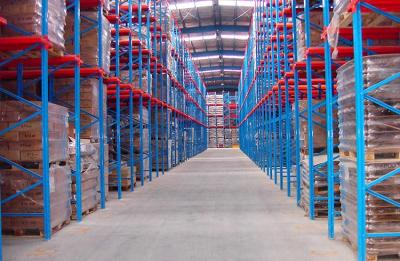 China 2-6 Levels Drive In Pallet Racking Heavy Duty Customized Size for sale