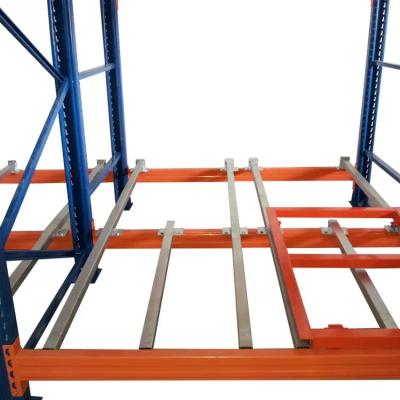 Cina Rack per magazzini ad alta densità personalizzati, Push Back Pallet Rack Manufacturers in vendita