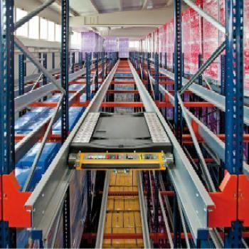 China Warehouse Economic Space Saving Radio Shuttle Pallet Racking System For Warehouse for sale