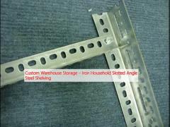 Custom Warehouse Storage – Iron Household Slotted Angle Steel Shelving  