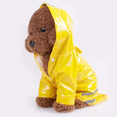 China Factory Thoughtful Pu Dog Raincoat Dog Raincoat Viable Waterproof Clothing Wholesale Dog Coat Safe Coat For Dog for sale