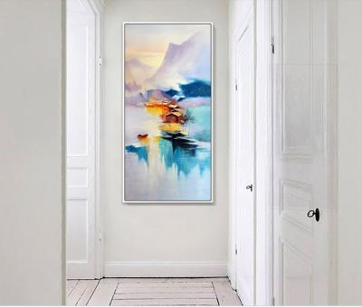 China Abstract modern plaque framed canvas art, oil painting art on canvas for living room for sale