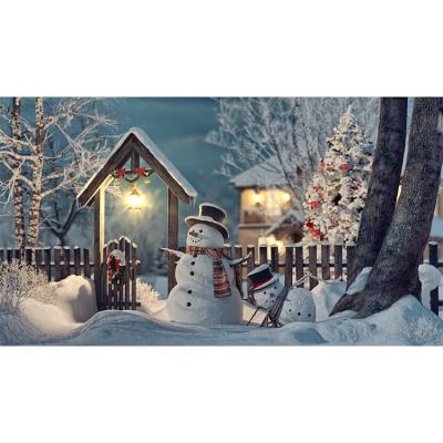 China Modern Modern Led Canvas Art Painting , Light Up Canvas Pictures With Snowman For Christmas for sale