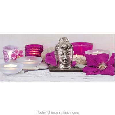 China Modern Buddha Canvas Painting Canvas Print Lit Candle Led Wall Art for sale