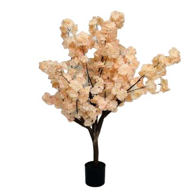 China 1.2M High Eco-friendly Simulated Pink Artificial Cherry Blossom Tree For Outdoor Indoor Garden Decor for sale