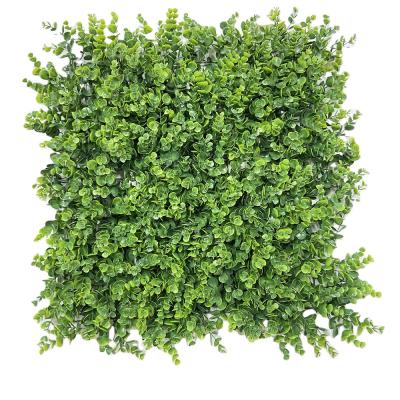 China 50*50cm Artificial Green Leaf Eucalyptus Grass Wall Landscape Garden Eco-friendly Wedding Home Decor for sale