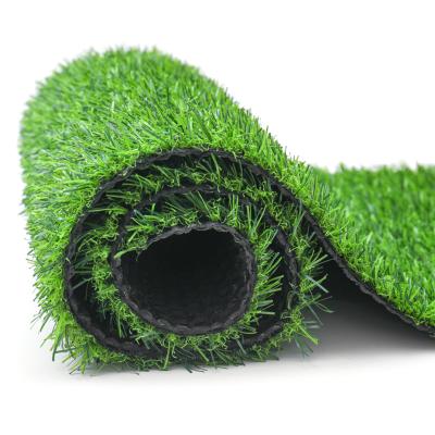 China Fire Protection 2cm Grass Height 12600 Density Tufts Turf Lawn Carpet Grass For Garden Floor Landscaping Decoration for sale