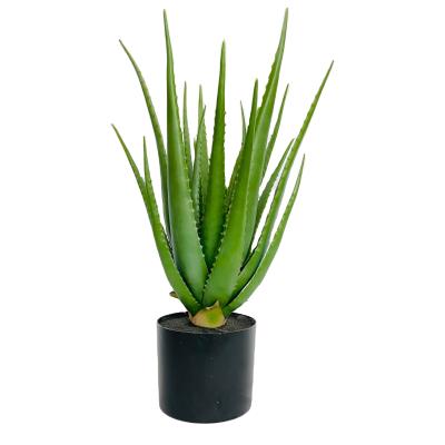 China Eco-friendly 70cm Fake Aloe Vera Plants Green Artificial Aloe For Home Office Indoor Office Decoration for sale