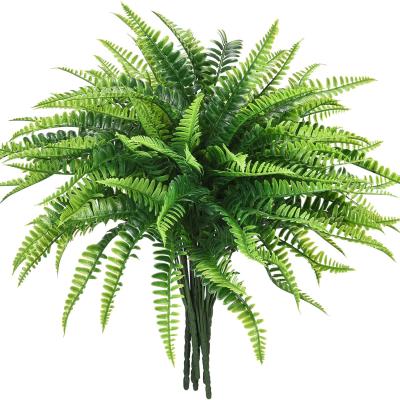 China Boston Fern Plants Natural Fern Bushes Eco-Friendly Greenery Binds Vivid Realistic Layouts Decoration Artificial Shrubs for sale